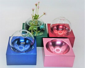 【ふるさと納税】アルミ一輪挿し（一連）おしゃれ　お花　フラワーベース　花瓶　シンプル　4色展開