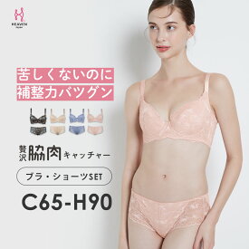 【ふるさと納税】贅沢脇肉キャッチャー ブラ・ショーツset CDEFGHカップ | 脇高ブラ 脇肉 スッキリ 背中すっきり | 育乳 育乳ブラ ブラジャー バストアップブラ バストアップ ブラ 胸 垂れ 大きいサイズ ヘブンジャパン HEAVEN Japan