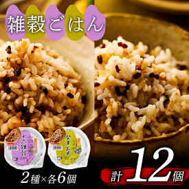 【ふるさと納税】 雑穀 ごはんパック 2種 セット 160g 12個 十六雑穀 発芽玄米 パックごはん パックご飯 ごはんパック ご飯パック パックライス パック 玄米 16雑穀 雑穀 米 ごはん ご飯 こめ ライス 備蓄 保存 防災 レンジ 温めるだけ 健康 レトルト おくさま印