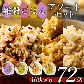 【ふるさと納税】 選べる セット 個数 雑穀ごはん アソートセット 2種‐4種 160g 6個-72個 十六雑穀 発芽玄米 玄米 もち麦 パックごはん パックご飯 ごはんパック ご飯パック パックライス パック 16 雑穀 米 ごはん ご飯 こめ ライス 備蓄 保存 レンジ 簡単 レトルト 国産