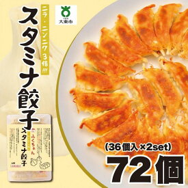 【ふるさと納税】【大阪名物】大阪ふくちぁんスタミナ餃子 冷凍生餃子 72個 ［36個入×2セット］ | ギョウザ ギョーザ 冷凍餃子 冷凍 生餃子 おつまみ おかず 惣菜 国産豚肉 国産野菜 中華 焼くだけ 詰合せ 大容量 人気 おすすめ 送料無料 ニンニク