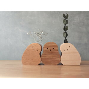 【ふるさと納税】手のひらサイズの木製花瓶|おやすみシマエナガ〈3種セット〉 | シマエナガ 花瓶 クラフト 木工品 木製 ハンドメイド 木製雑貨 手作り オリジナル 人気 おすすめ 送料無料