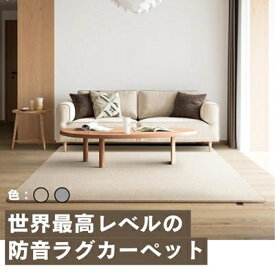 【ふるさと納税】最大82%の音をカットする防音ラグカーペット「防音専科」 ホワイトベージュ/グレー、M/L【G1482893】