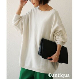 【ふるさと納税】【ANTIQUA/アンティカ】ドルマンニット トップス 長袖 綿(NA-00297-03-F)【1639374】