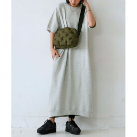 【ふるさと納税】【ANTIQUA/アンティカ】裏毛ロングワンピース 半袖 杢グレー(PYA-00010-14-F)【1639285】