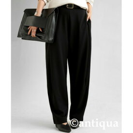 【ふるさと納税】【ANTIQUA/アンティカ】テーパードパンツ　ブラック　M　(AY-00012-05-M)【1639320】