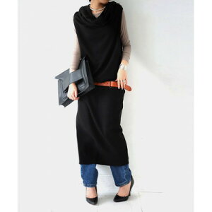 【ふるさと納税】【ANTIQUA/アンティカ】4WAYロングスヌード 無地 ブラック(PS-00492-05-F)【1639329】