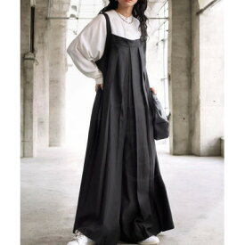 【ふるさと納税】【ANTIQUA/アンティカ】プリーツサロペット Plusサイズ(PK-01179-05-Plus)【1639387】