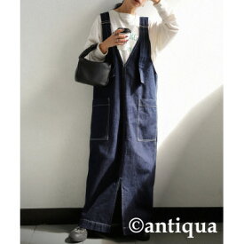 【ふるさと納税】【ANTIQUA/アンティカ】デニム サロペスカート ボトムス(PL-00021-20-F)【1639410】