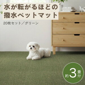 【ふるさと納税】水が転がる程の撥水性!防水ペットマット「UKU」20枚セット グリーン【複数個口で配送】【4074728】