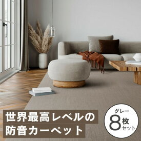 【ふるさと納税】最大82%の音をカットする防音タイルカーペット「防音専科」8枚セット グレー_ カーペット タイルカーペット 防音 防音専科 防音マット 人気 おすすめ 送料無料 お手入れ簡単 便利 抗菌 防ダニ 国内生産 静電加工 防炎 贈答 ギフト 【1482888】