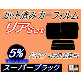 【ふるさと納税】リア (b) グランビア 4ドア 前期 H1 (5%) カット済み カーフィルム RCH11W【1715001】