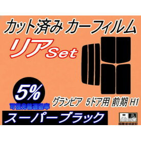 【ふるさと納税】リア (b) グランビア 5ドア 前期 H1 (5%) カット済み カーフィルム RCH11W【1715004】