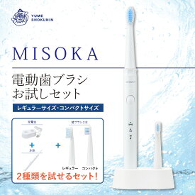 【ふるさと納税】MISOKA電動歯ブラシ お試しセット(本体 + 替ブラシ2本（レギュラー/コンパクト：各1本) ゲキツル 電動ハブラシ 歯磨き はみがき ふつう 職人品質 シンプル デンタルケア 誕生日プレゼント ギフト 贈り物 贈答【m06-32】【株式会社夢職人】