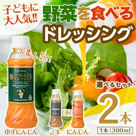 【ふるさと納税】＜お試し＞＜選べるセット＞自家製フレッシュドレッシング にんじん2種セット(計2本)大阪府 箕面市 ドレッシング 野菜 ごま にんじん セット ギフト 贈答 プレゼント 野菜嫌い 野菜克服 子供 こども 子ども 人気【m45-06】【Fun Fun Kitchen】