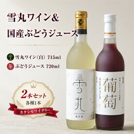 【ふるさと納税】ワイン 雪丸ワイン 国産ぶどうジュース セット | 酒 お酒 ぶどうジュース 国産 アルコール カタシモワイナリー カタシモワインフード株式会社 大阪府 柏原市