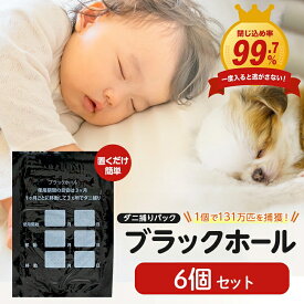 【ふるさと納税】ダニ捕り パック ブラックホール 6個 セット ダニ ダニ取り シート ダニ捕りシート ダニ退治 ダニ対策 防ダニ 虫除け 押入れ カーペット 布団 消耗品 日用品 雑貨 大阪 大阪府 柏原市　お届け：※入金確認後1週間ほどで発送