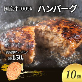 【ふるさと納税】ハンバーグ 150g 10個 セット 国産 牛壱 国産牛100％ 冷凍 惣菜 おかず 真空パック 煮込みハンバーグ お肉 肉 牛肉 牛 淡路島 たまねぎ 手作り ギフト 贈り物 プレゼント 大阪 柏原市 大阪府柏原市