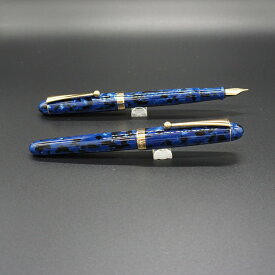 【ふるさと納税】(ブルー)「大西製作所」本格手作り　万年筆　F1400　AJ-42