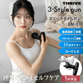 【ふるさと納税】スリースタイルガン BM-01 - 手軽に使えるハンディマッサージャー！腰、肩、ヘッド、脚のケアに最適。簡単操作と安全機能付きで家庭用、美容・健康、疲労回復に。母の日や父の日、誕生日のプレゼントにも最適。送料無料