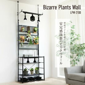 【ふるさと納税】ビザールプランツウォールラック （LPW-2100-BK） - 植物にとって最適な環境を作れる【 棚 植物 植物棚 多肉棚 植物を乗せる台 高さ 調整可能 通気性 DIY ガーデニング インテリア 生活雑貨 雑貨 送料無料】