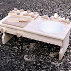 手作り木製 ままごとキッチンRHK-LX 座って遊べるテーブルサイズ 素材色