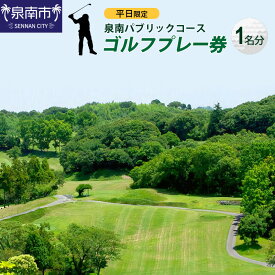 【ふるさと納税】泉南パブリックコース平日限定ゴルフプレー券（1名分）