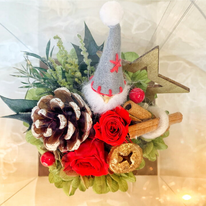 楽天市場】【ふるさと納税】プリザーブドフラワー クリスマスアレンジ 