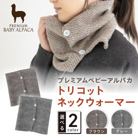【ふるさと納税】プレミアムベビーアルパカ トリコットネックウォーマー BATO-380