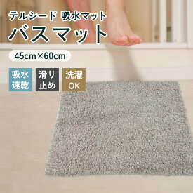 【ふるさと納税】 吸水マット （バスマット） テルシード ／ 洗濯OK 速乾 吸水マット バスマット お手入れ 簡単 足ふき 吸水力 吸水性 高吸水 さらっと感 脱衣所 風呂 速乾バスマット 滑り止め 洗濯機対応 生活雑貨 日用品 大判マット ムラカミソーイング No.253