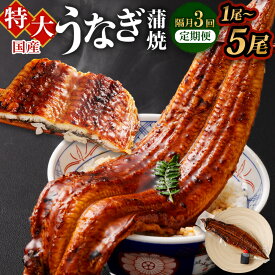 【ふるさと納税】【隔月3回定期便】＜内容量が選べる！＞ 国産 うなぎ蒲焼と 特製タレ セット 1回あたり＜1尾 / 2尾 / 3尾 / 4尾 / 5尾＞｜ うなぎ 鰻 人気 国産 蒲焼 蒲焼き タレ付き ひつまぶし 高級 冷凍 ギフト 贈り物 贈答用 定期便 送料無料 大阪府 阪南市