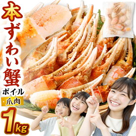 【ふるさと納税】本ボイル ズワイ蟹 爪肉 たっぷり1kg ｜ 殻むき不要 蟹 かに 蟹爪 ボイル お取り寄せ お歳暮 カニしゃぶ カニ鍋 むき身 鍋 しゃぶしゃぶ カニ汁 ズワイガニ ずわい蟹 グルメ ポーション カット済 冷凍 ギフト 贈答用 プレゼント 大阪府 阪南市 送料無料