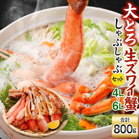 【ふるさと納税】大トロ 生 ズワイ 蟹 しゃぶしゃぶ セット 800g 4L～6L ｜ 蟹 カニ かに ボイル お取り寄せ お歳暮 カニしゃぶ かに鍋 むき身 鍋 しゃぶしゃぶ ズワイガニ ずわい蟹 グルメ ポーション カット済 冷凍 ギフト 贈り物 贈答用 プレゼント 阪南市 送料無料