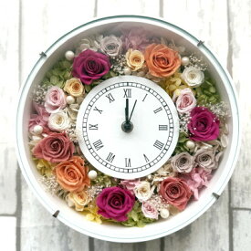 【ふるさと納税】プリザーブドフラワー　花時計【1413887】