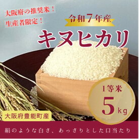 【ふるさと納税】【令和7年産米】大阪府豊能町産　キヌヒカリ　精米5kg　生産者限定米【1725345】