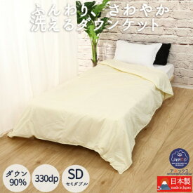 【ふるさと納税】【洗える】羽毛肌掛け布団セミダブルダウン0.4kg クリーム 抗菌防臭防ダニ 羽毛布団 ダウンケット【1399342】