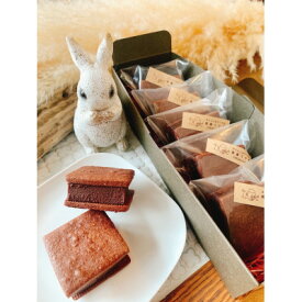 【ふるさと納税】濃厚生チョコ咲く咲くココアクッキーサンド5個入り【配送不可地域：離島】【1564766】