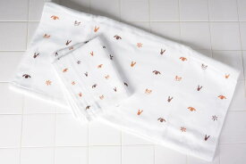 【ふるさと納税】松藤テリー　MatsuFujiガーゼ　リボーン・ザ・プリント（動物）バスタオル3枚（009_5188）