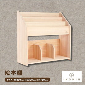 【ふるさと納税】ひのきのおもちゃIKONIH(アイコニー)　絵本棚【1459824】