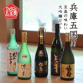 【ふるさと納税】兵庫五国！至高の味わい大吟醸セット　【 お酒 日本酒 晩酌 家飲み 父の日 ギフト プレゼント 贈り物 飲み比べセット 山田錦 兵庫県産米 贅沢なお酒 】
