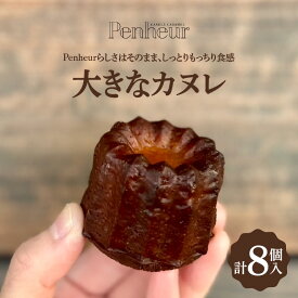 【ふるさと納税】 【Penheur】 大きなカヌレ8個入【 カヌレ 大きい Penheur 洋菓子 スイーツ デザート 神戸 送料無料 ギフト お取り寄せ 個包装 】