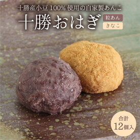 【ふるさと納税】 【個包装】 【冷凍】 十勝おはぎ(粒あん/きなこ)各種6個 合計12個入り ／ おはぎ もち米 国産大豆十勝おはぎ 冷凍 北海道 和菓子 冷凍おはぎ 詰め合わせ 十勝産小豆 粒あん きなこ 冷凍和菓子 冷凍保存 セット 送料無料