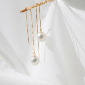 【ふるさと納税】無調色 アコヤ真珠（日本） 7.5mm K10 イエローゴールド アメリカンピアス | パール 真珠 アクセサリー ジュエリー ファッション 人気 おすすめ 送料無料