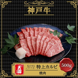 【ふるさと納税】【肉の天園】神戸牛 特選 焼肉 特上カルビ 500g SI05 | 牛肉 神戸牛 お肉 にく 食品 兵庫産 人気 おすすめ 送料無料 ギフト