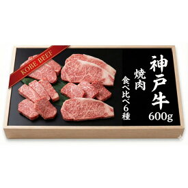 【ふるさと納税】神戸牛 焼肉 6種盛り　600g（専用仕切り箱）　KB003