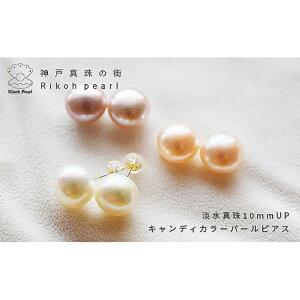 【ふるさと納税】淡水本真珠ピアス/オレンジWG