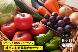 【ふるさと納税】神戸のお野菜詰め合わせセット（六甲トマトと季節のフルーツ入）6ヶ月定期便