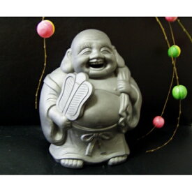 【ふるさと納税】瓦細工師手作り　【布袋置物】 置き物 インテリア 僧侶 七福神 布袋さま 円満 神様 富貴繁栄 焼き物 縁起物 いぶし粘土瓦
