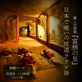 【ふるさと納税】日本で唯一の坑道ラドン浴体験コース【坑道浴 癒し リフレッシュ リラックス コース】