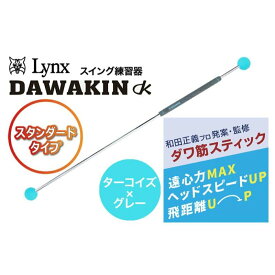 【ふるさと納税】リンクスゴルフ　ゴルフ練習器具　ダワ筋スティック　スタンダードタイプ【ターコイズ×グレー】　1本　スイング矯正　飛距離アップ　筋力　ヘッドスピードアプ　アプローチ練習　方向性アップ　リンクスゴルフ　スポーツ　トレーニング